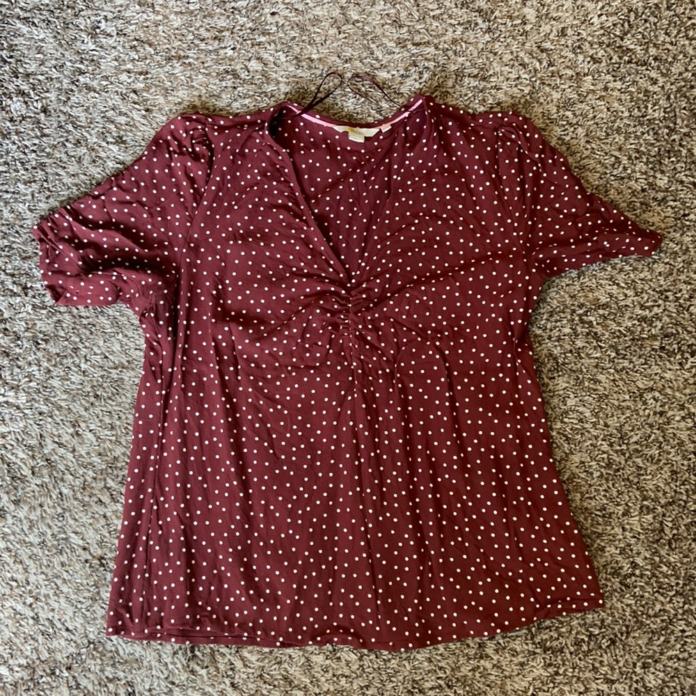 Boden short sleeve v-neck blouse.